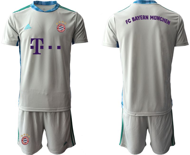 Men 2020-2021 club Bayern Munich gray goalkeeper Soccer Jerseys